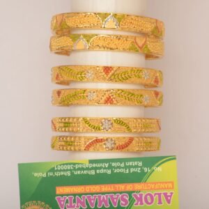 916 Gold  Designer  Bangles SANBR02