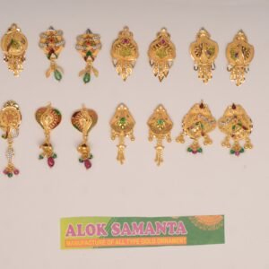 916 Gold Fancy Earrings SANER01