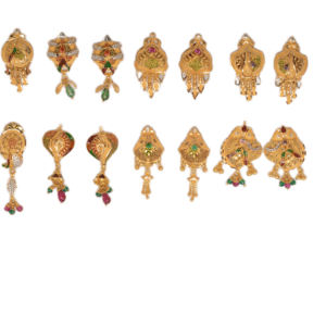 916 Gold Fancy Earrings SANER01