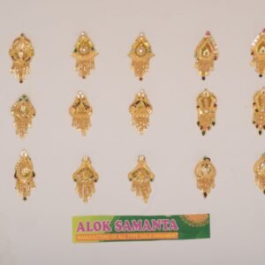 916 Gold Indian Design Earrings SANER11