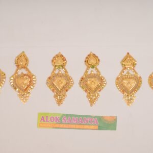 916 Gold Unique Earrings SANER116