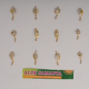 916 Gold Unique Earrings SANER148