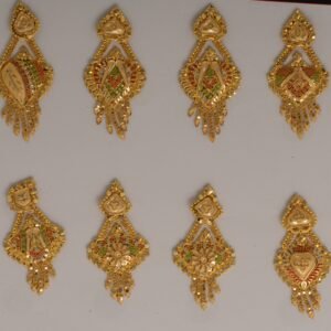 916 Gold Unique Earrings SANER156