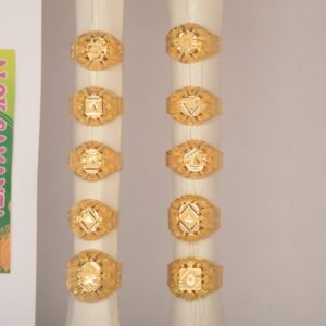 916 Gold Indian Design Gents Ring SANGR11