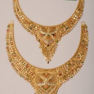916 Gold  Modern  Necklace SANNS04