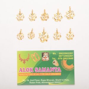 916 Gold Floral Pendant SANP23