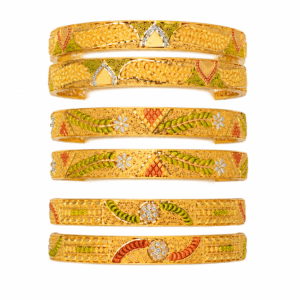 916 Gold Designer Bangles SANB02