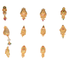 916 Gold Designer Earrings SANER02