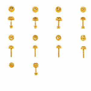 916 Gold Designer Earrings SANER09