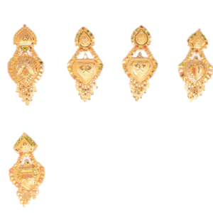 916 Gold Unique Earrings SANER124