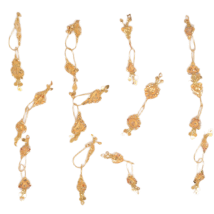 916 Gold Fancy Earrings SANER136