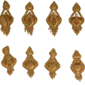 916 Gold Unique Earrings SANER156