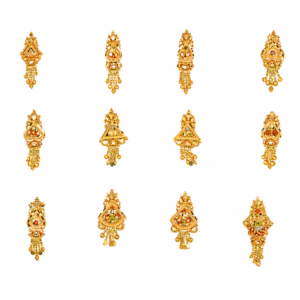 916 Gold Fancy Earrings SANER160