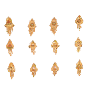 916 Gold Classic Earrings SANER50