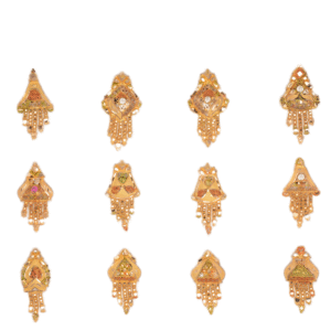 916 Gold Unique Earrings SANER52