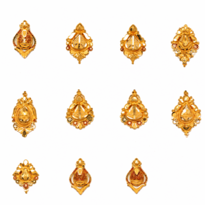 916 Gold Fancy Earrings SANER86