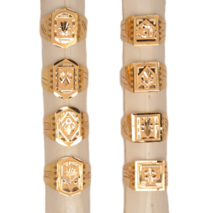 916 Gold Fancy Gents Ring SANGR01