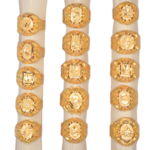 916 Gold Designer Gents Ring SANGR09