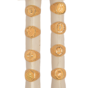 916 Gold Floral Gents Ring SANGR23