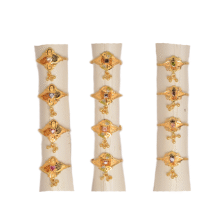916 Gold Simple Ladies Ring SANLR26