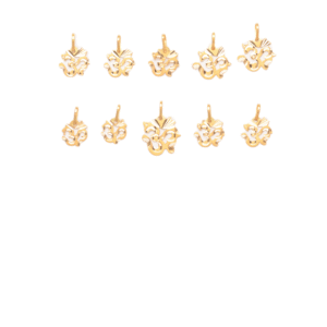 916 Gold Floral Pendant SANP23